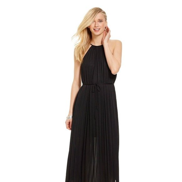 black grecian maxi dress